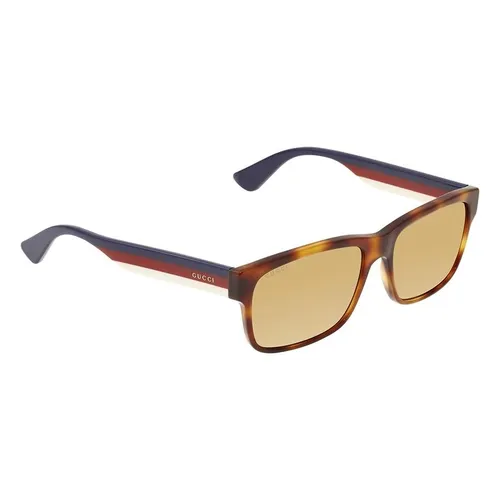 Kính Mát Gucci Brown Rectangular Men's Sunglasses GG0340S 010 58